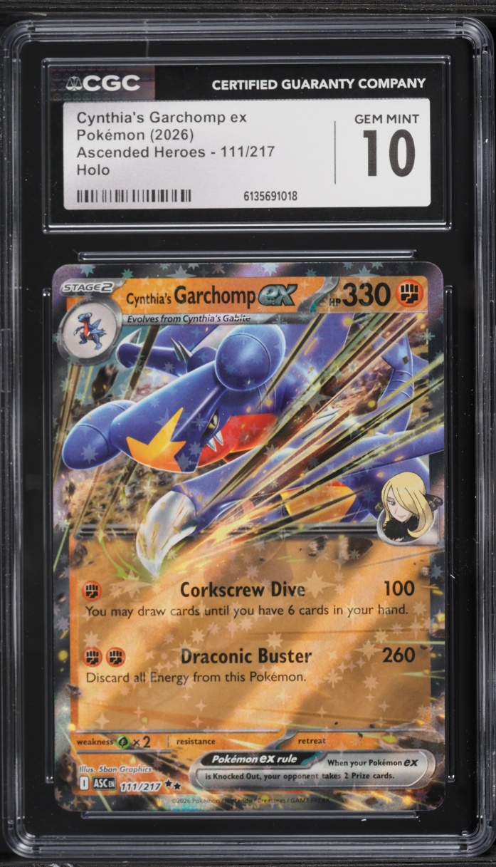 2026 Pokemon Mega Ascended Heroes Holo Cynthia's Garchomp ex #111 CGC 10 GEM MINT