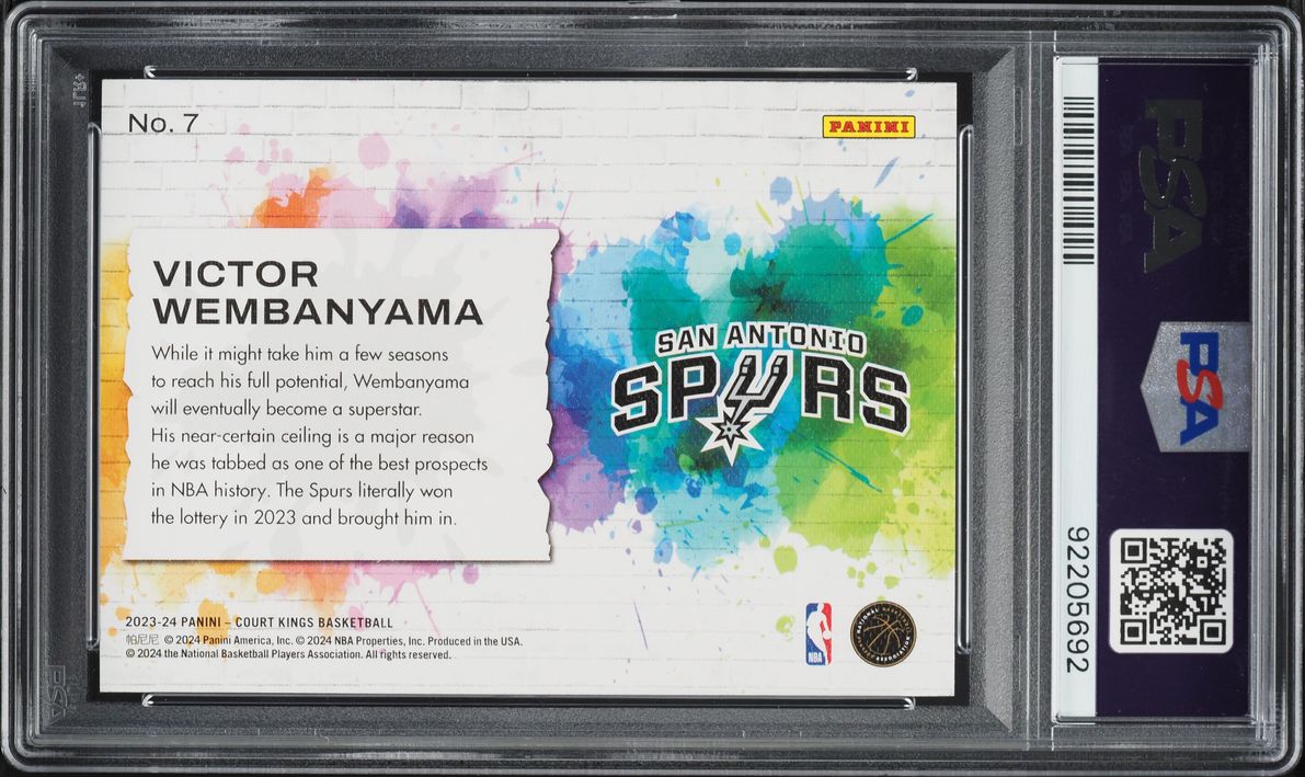 2023 Panini Court Kings Self Expression Victor Wembanyama ROOKIE #7 PSA 10 GEM MINT