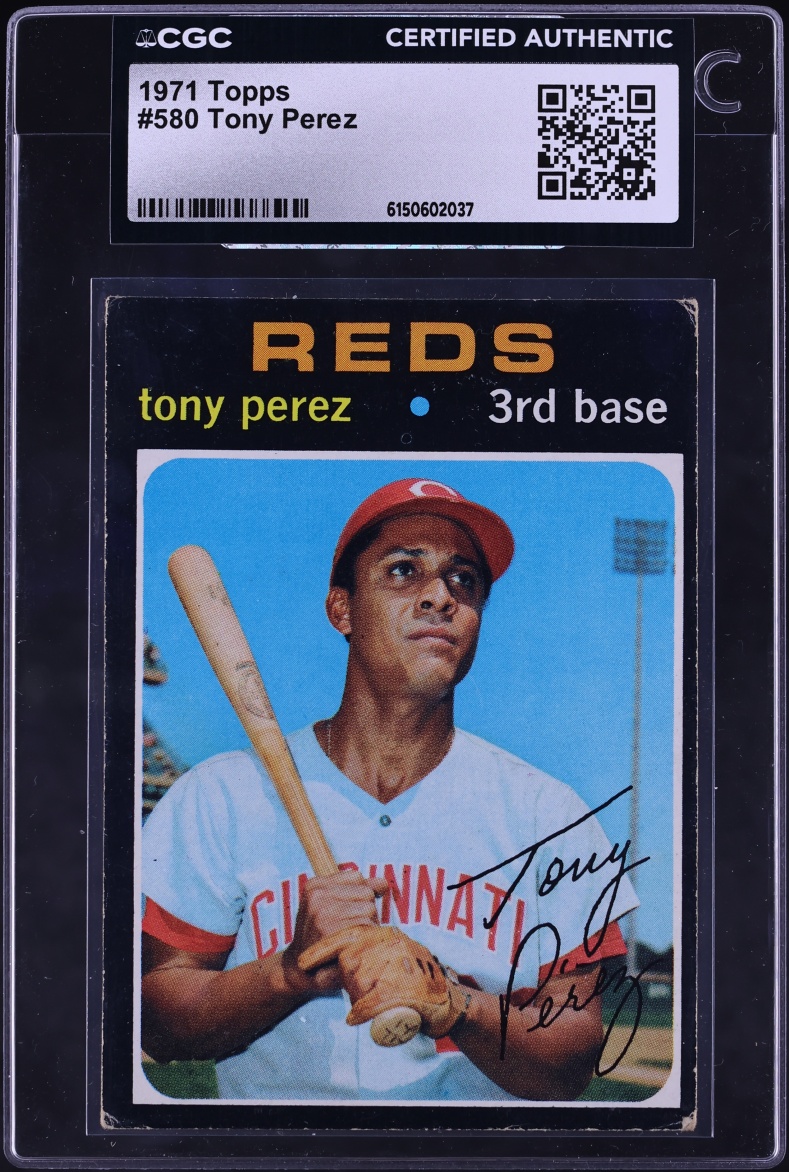 1971 Topps Tony Perez #580 CGC AUTH