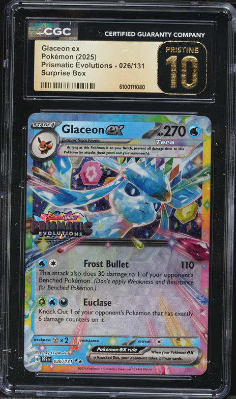 Glaceon ex SAR 206/187 Sv8a Terastal Festival Korean Pokemon Card