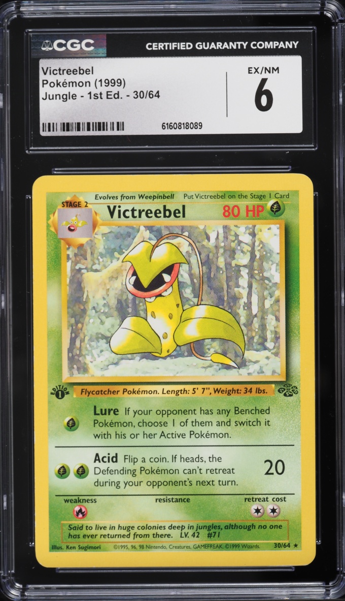 1999 Pokemon Jungle 1st Edition Victreebel #30 CGC 6 EXMT