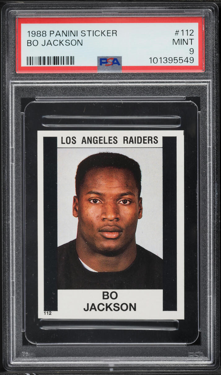 1988 Panini Sticker Bo Jackson ROOKIE #112 PSA 9 MINT - Photo 1