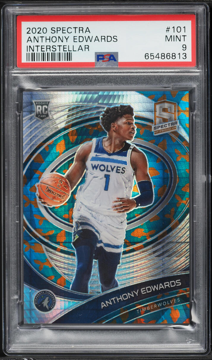 2020 Panini Spectra Interstellar Anthony Edwards /49 #101 PSA 9 MINT - Photo 1