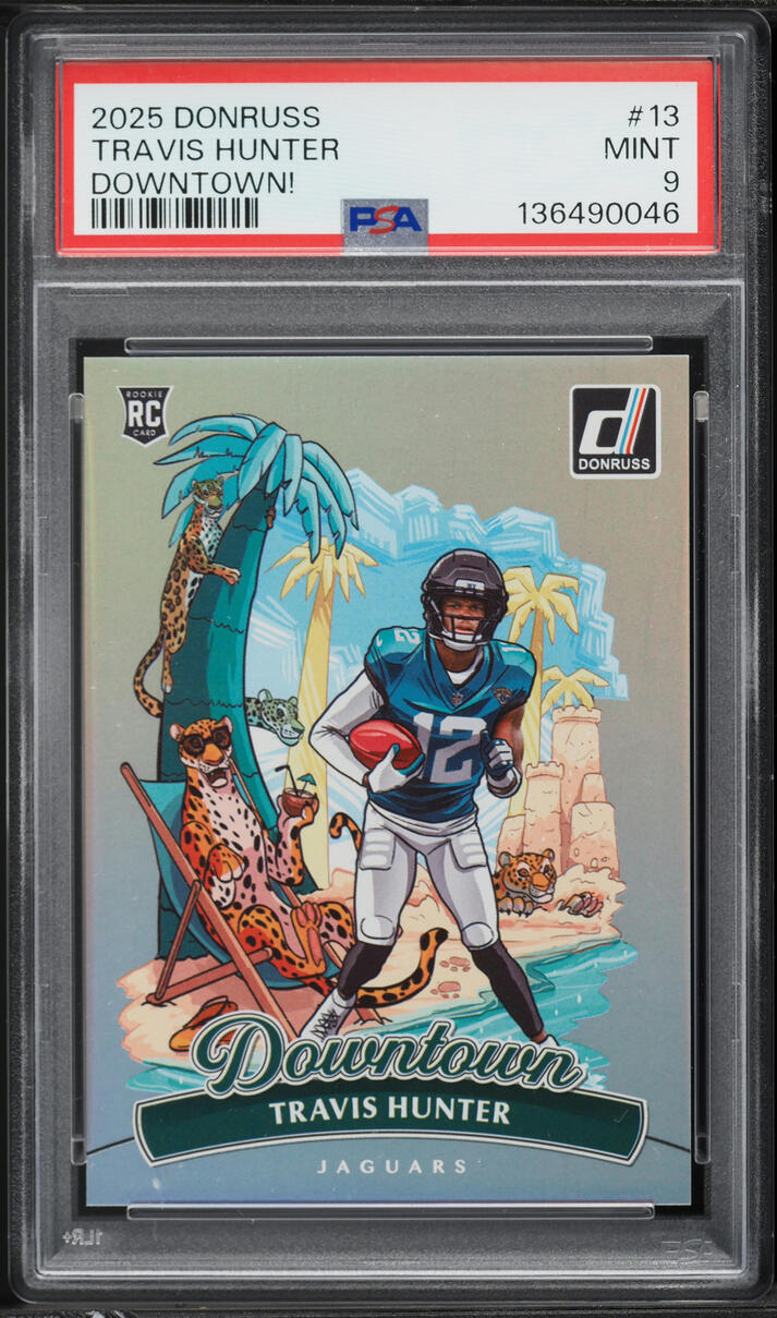 2025 Donruss Downtown Travis Hunter ROOKIE #13 PSA 9 MINT - Photo 1