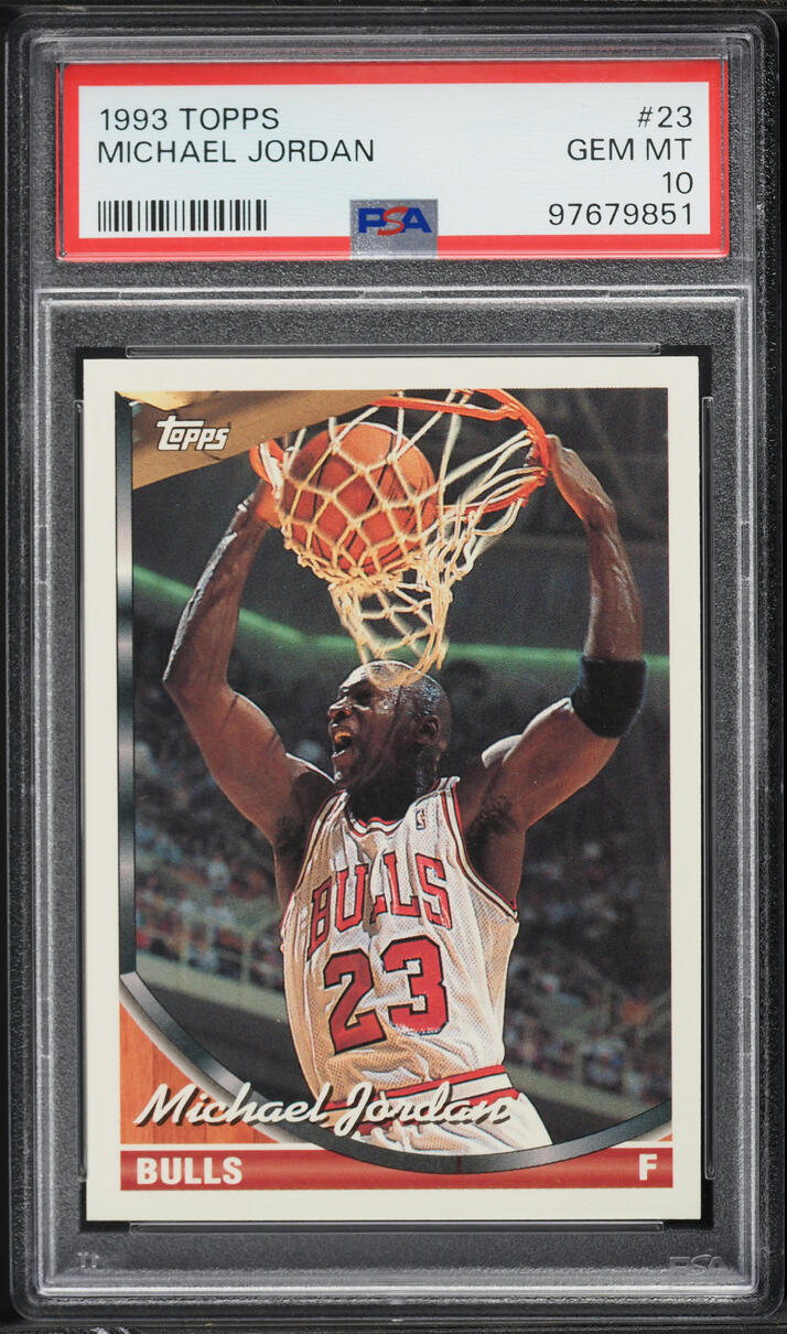 1993 Topps Basketball Michael Jordan #23 PSA 10 GEM MINT - Photo 1