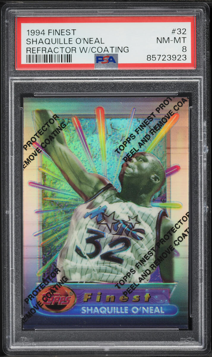 1994 Finest Refractor w/ Coating Shaquille O'Neal #32 PSA 8 NM-MT - Photo 1