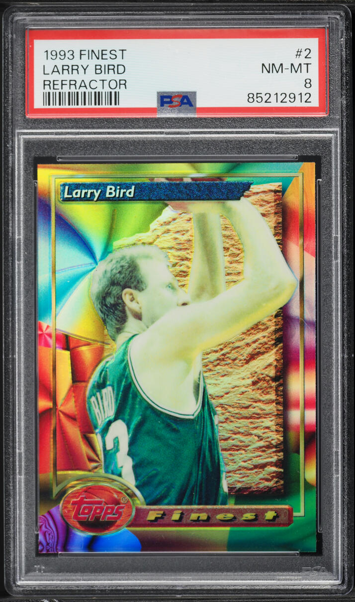 1993 Finest Refractor Larry Bird #2 PSA 8 NM-MT - Photo 1