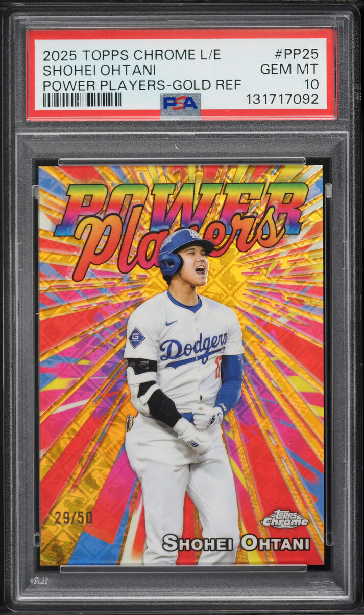 2025 Topps Chrome Logofractor Edition Power Players Gold Shohei Ohtani /50 #PP25 PSA 10 GEM - Photo 1