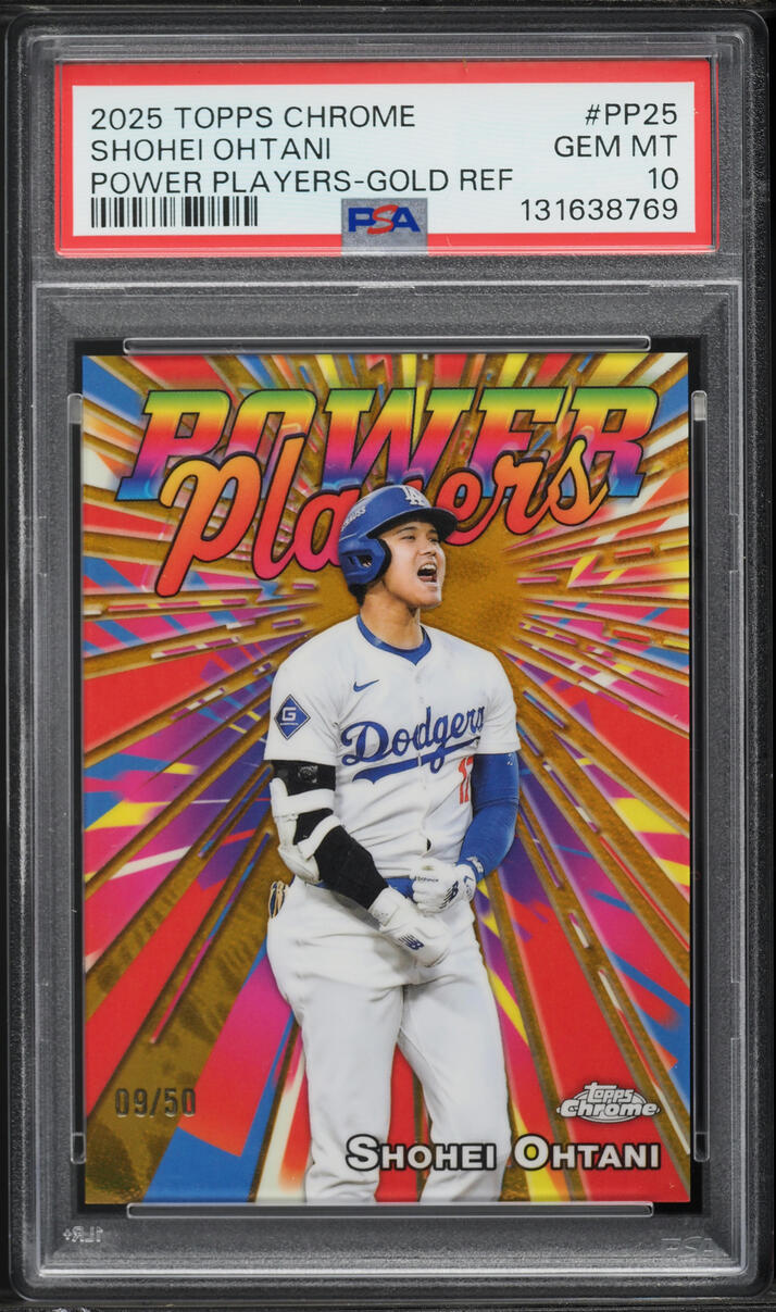 2025 Topps Chrome Power Players Gold Refractor Shohei Ohtani /50 #PP25 PSA 10 GEM MINT - Photo 1