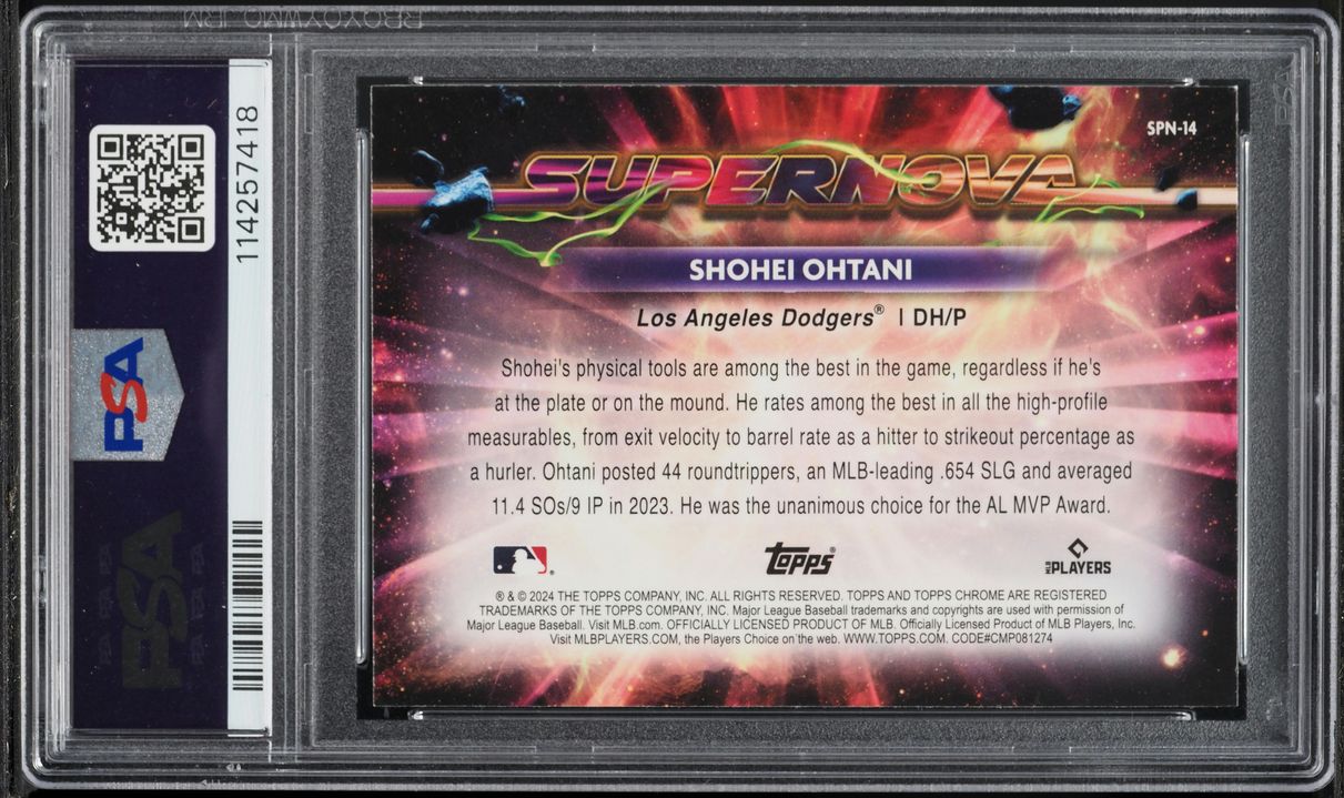 2024 Topps Chrome Cosmic Supernova Shohei Ohtani #14 PSA 9 MINT - Photo 2