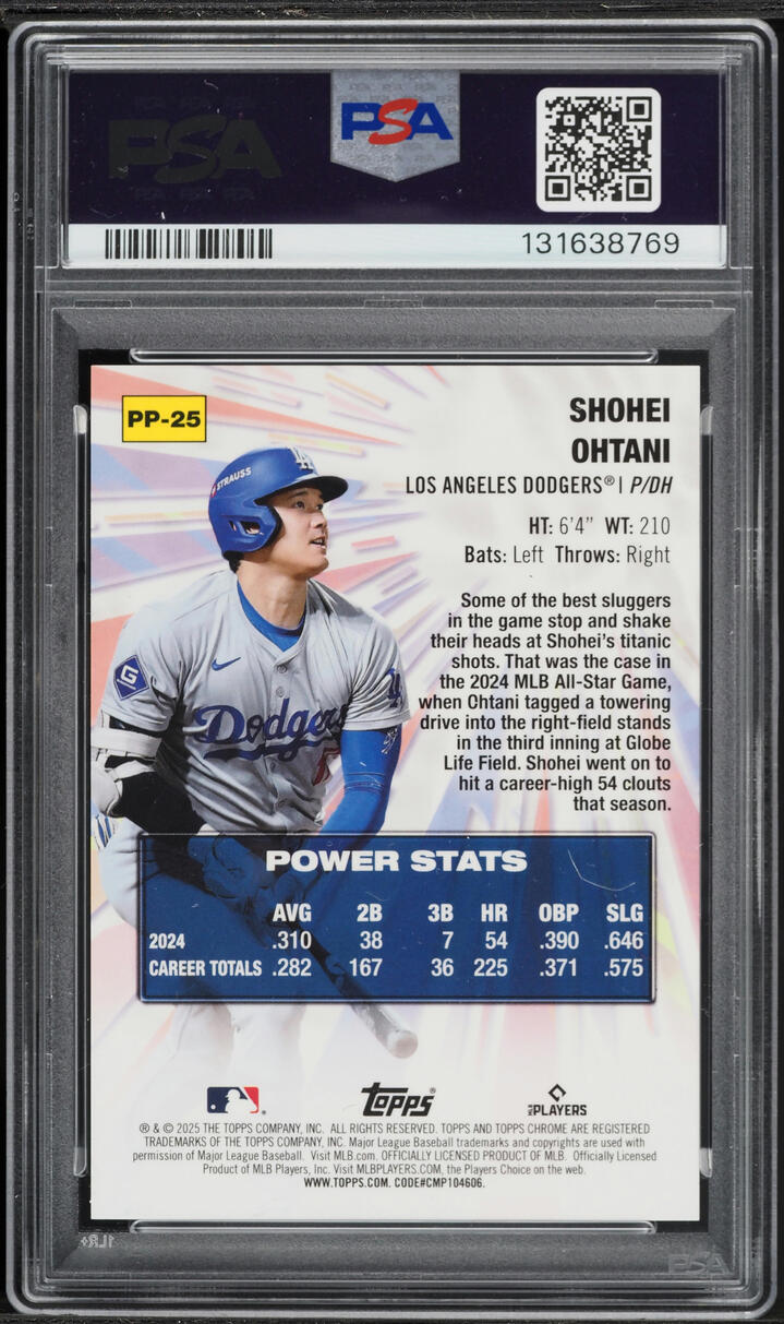 2025 Topps Chrome Power Players Gold Refractor Shohei Ohtani /50 #PP25 PSA 10 GEM MINT - Photo 2