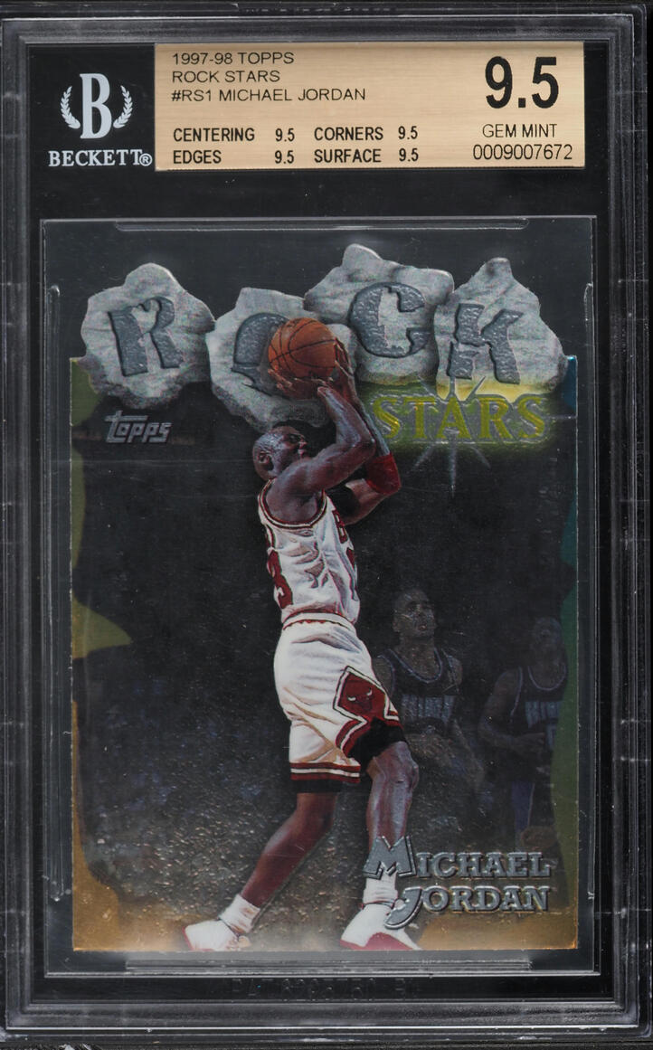 1997 Topps Rock Stars Die-Cut Michael Jordan #RS1 BGS 9.5 GEM MINT - Photo 1