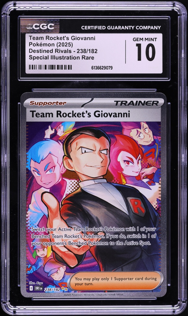 2025 Pokemon Scarlet & Violet Destined Rivals SIR Team Rocket's Giovanni #238 CGC 10 GEM MINT