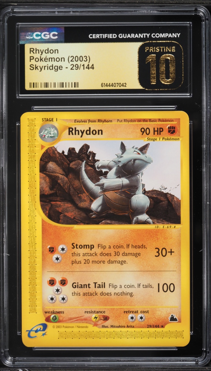 2003 Pokemon Skyridge Rhydon #29 CGC 10 PRISTINE