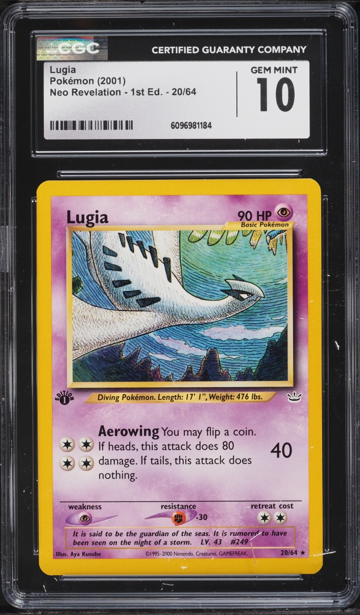 2001 Pokemon Neo Revelation 1st Edition Lugia #20 CGC 10 GEM MINT