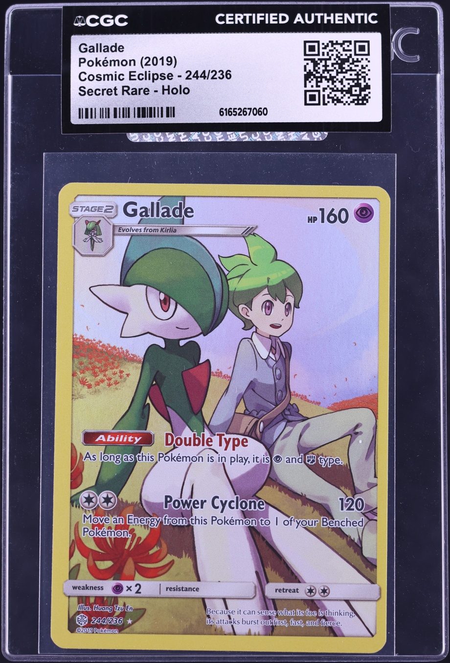 2019 Pokemon Sun & Moon Cosmic Eclipse Full Art Gallade #244 CGC AUTH