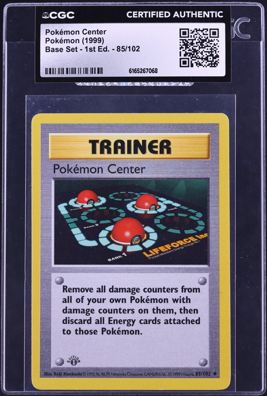 1999 Pokemon Base Set Shadowless 1st Edition Pokemon Center #85 CGC AUTH