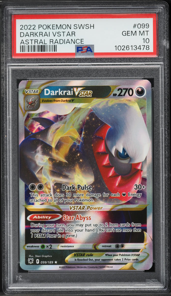 2022 Pokemon Sword & Shield Astral Radiance Holo Darkrai VSTAR #99 PSA 10 GEM MINT