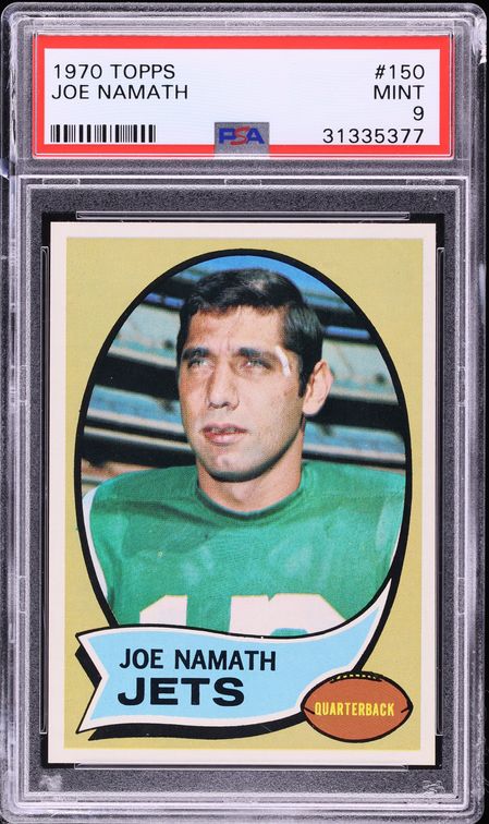 1970 Topps Football Joe Namath #150 PSA 9 MINT