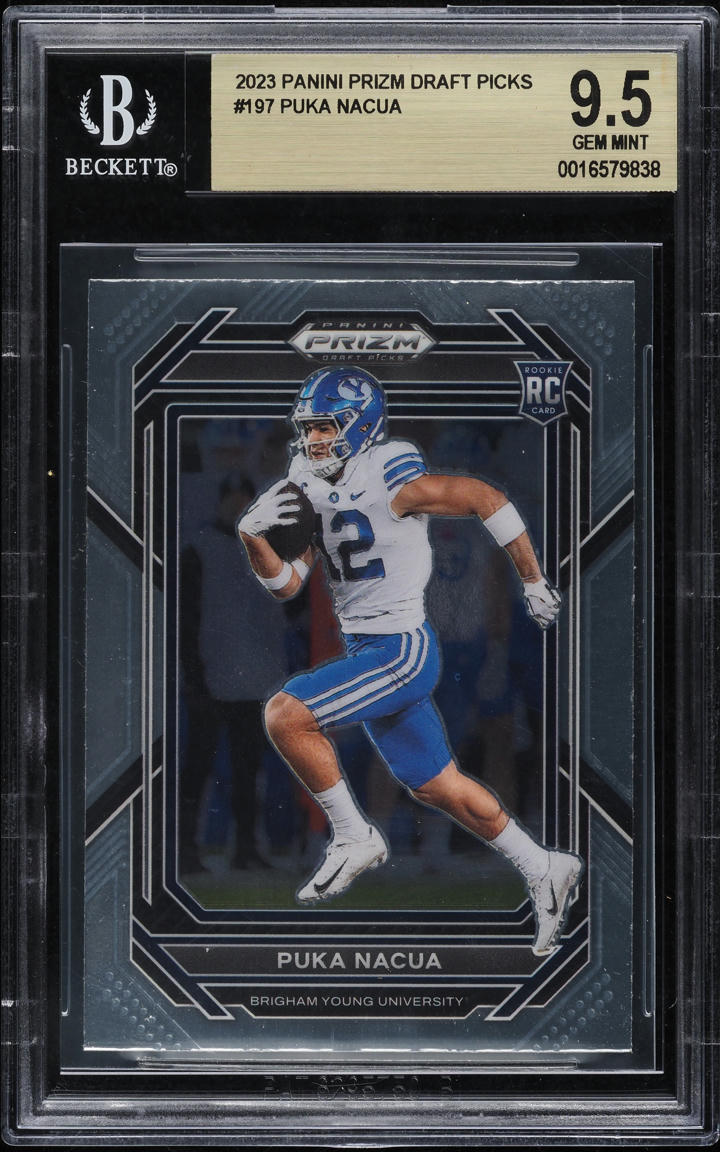 2023 Panini Prizm Draft Picks Puka Nacua ROOKIE #197 BGS 9.5 GEM MINT