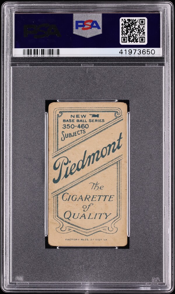 1909-11 T206 Walter Johnson HANDS AT CHEST, PIEDMONT PSA 2.5 GD+