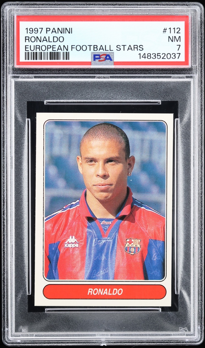 1997 Panini European Football Stars Ronaldo #112 PSA 7 NRMT