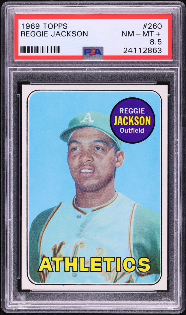 1969 Topps Reggie Jackson ROOKIE #260 PSA 8.5 NM-MT+