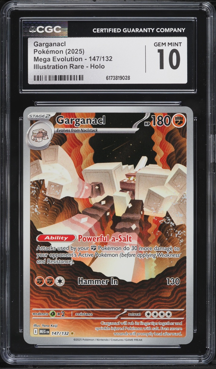 2025 Pokemon Mega Evolution IR Garganacl #147 CGC 10 GEM MINT