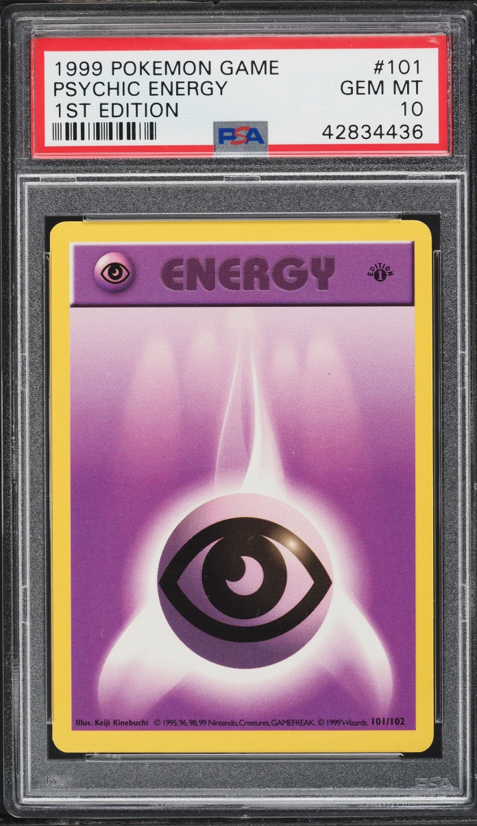1999 Pokemon Base Set Shadowless 1st Edition Psychic Energy #101 PSA 10 GEM MINT