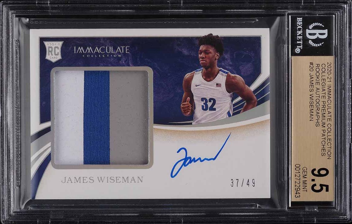 その他 Prizm Rookie James Wiseman Auto PSA Prizm Rookie James Wiseman Auto PSA
