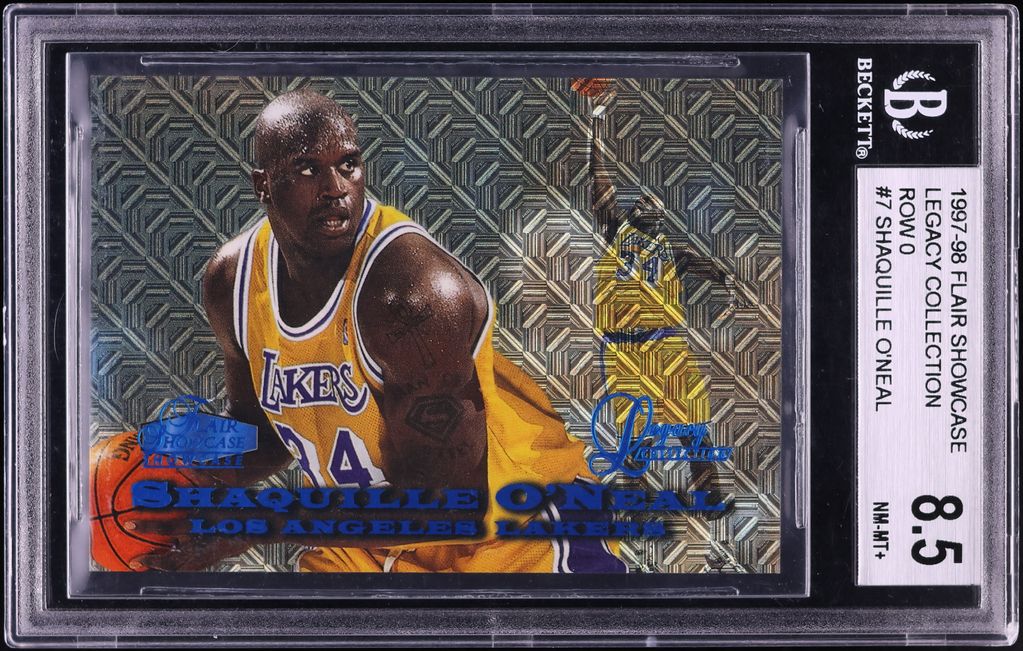 1997 Flair Showcase Legacy Collection Row 0 Shaquille O'Neal /100 #7 BGS 8.5 NM-MT+