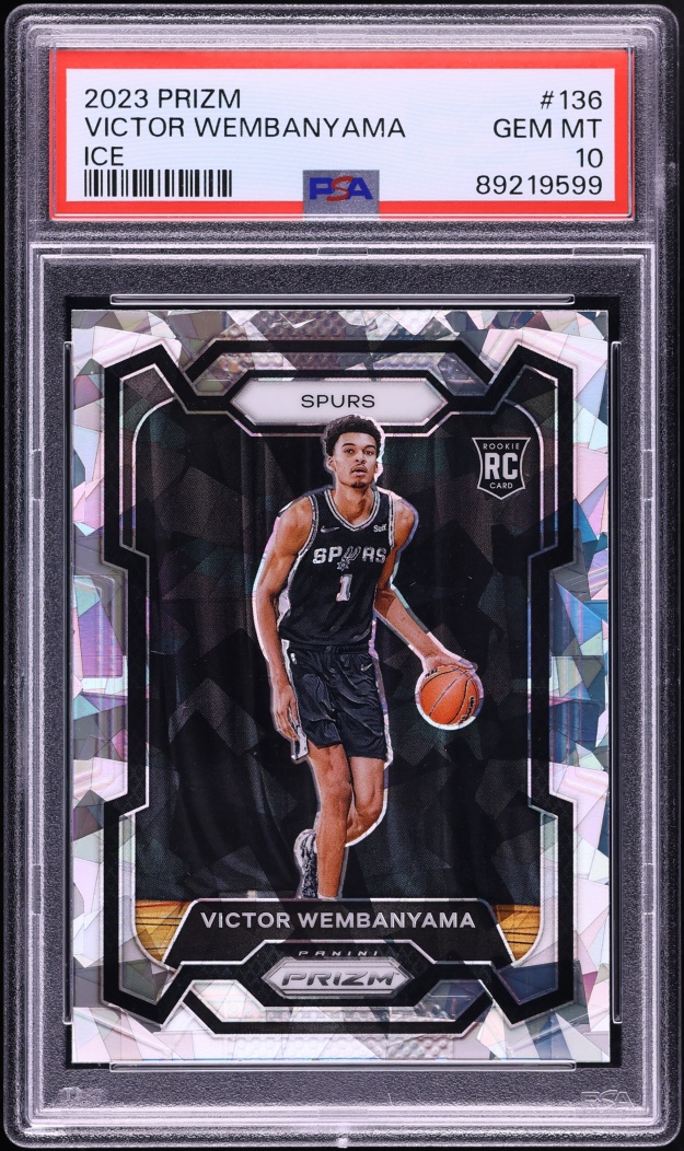 2023 Panini Prizm Ice Victor Wembanyama ROOKIE #136 PSA 10 GEM MINT