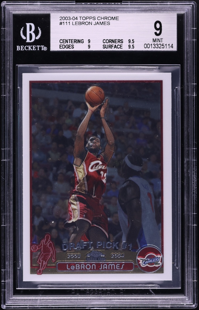 2003 Topps Chrome LeBron James ROOKIE #111 BGS 9 MINT