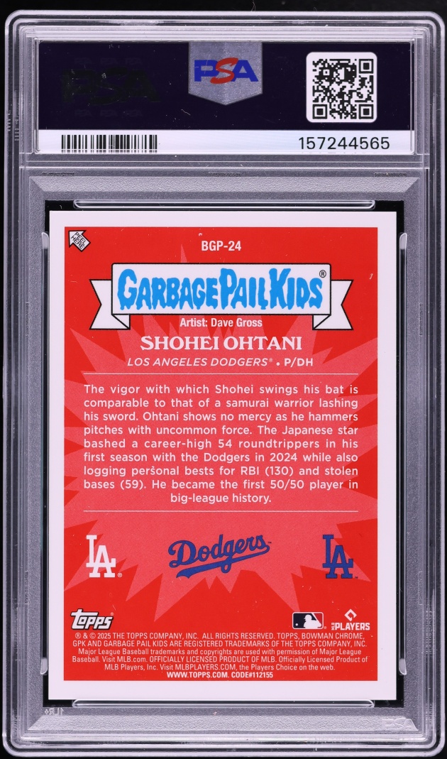 2025 Bowman Chrome Garbage Pail Kids Samurai Shohei Ohtani #BGP-24 PSA 10 GEM MINT