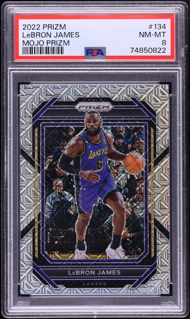 2022 Panini Prizm Mojo LeBron James /25 #134 PSA 8 NM-MT