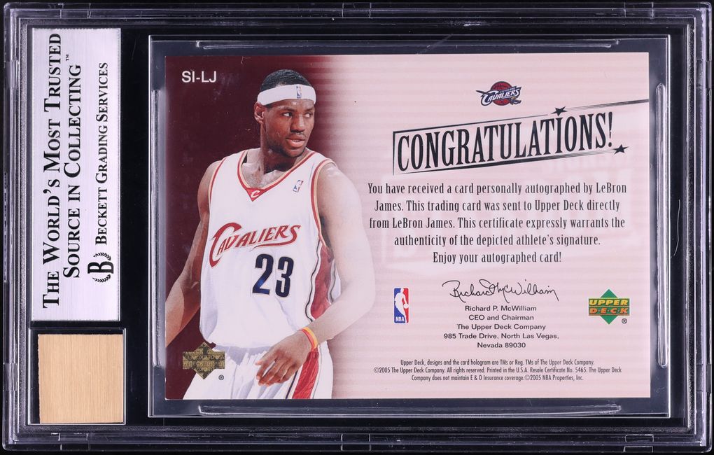2004 Upper Deck Trilogy Signs Of Stardom LeBron James AUTO #SI-LJ BGS 9 MINT
