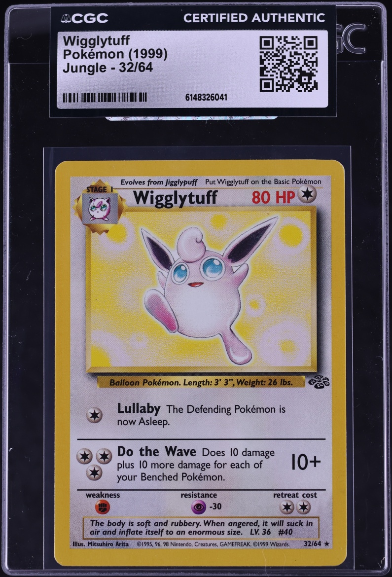1999 Pokemon Jungle Wigglytuff #32 CGC AUTH