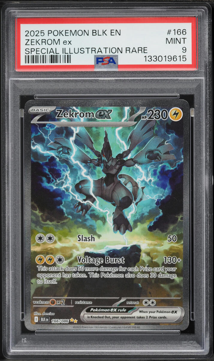 2025 Pokemon Scarlet & Violet Black Bolt Special IR Zekrom EX #166 PSA 9 MINT