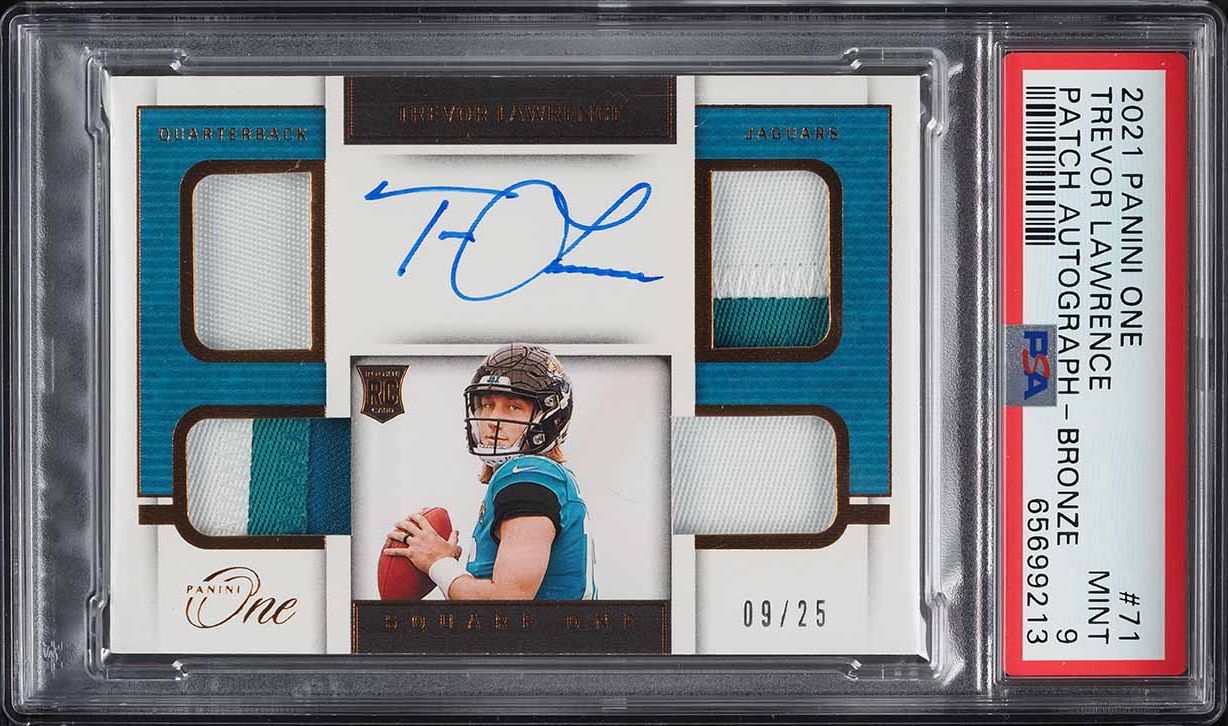 2022 Panini Select Die-Cut Zebra Prizm Trevor Lawrence #41 PSA 10