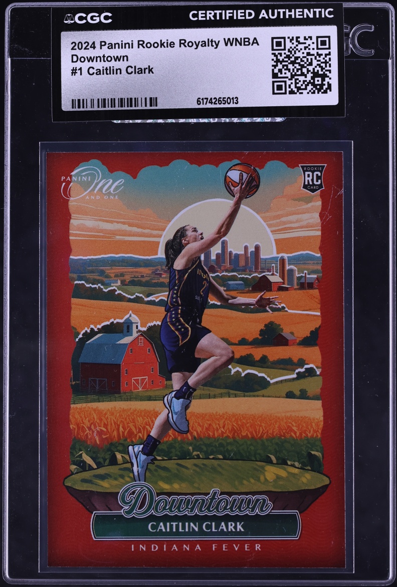 2024 Panini One And One Royalty WNBA Downtown Caitlin Clark ROOKIE #1 CGC AUTH