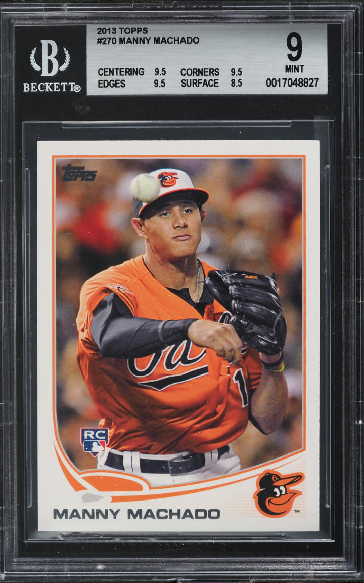 2013 Topps Manny Machado ROOKIE #270 BGS 9 MINT