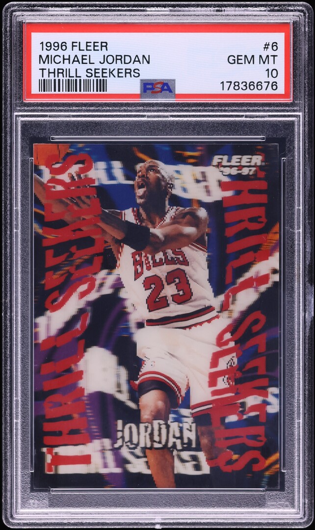 1996 Fleer Thrill Seekers Michael Jordan #6 PSA 10 GEM MINT