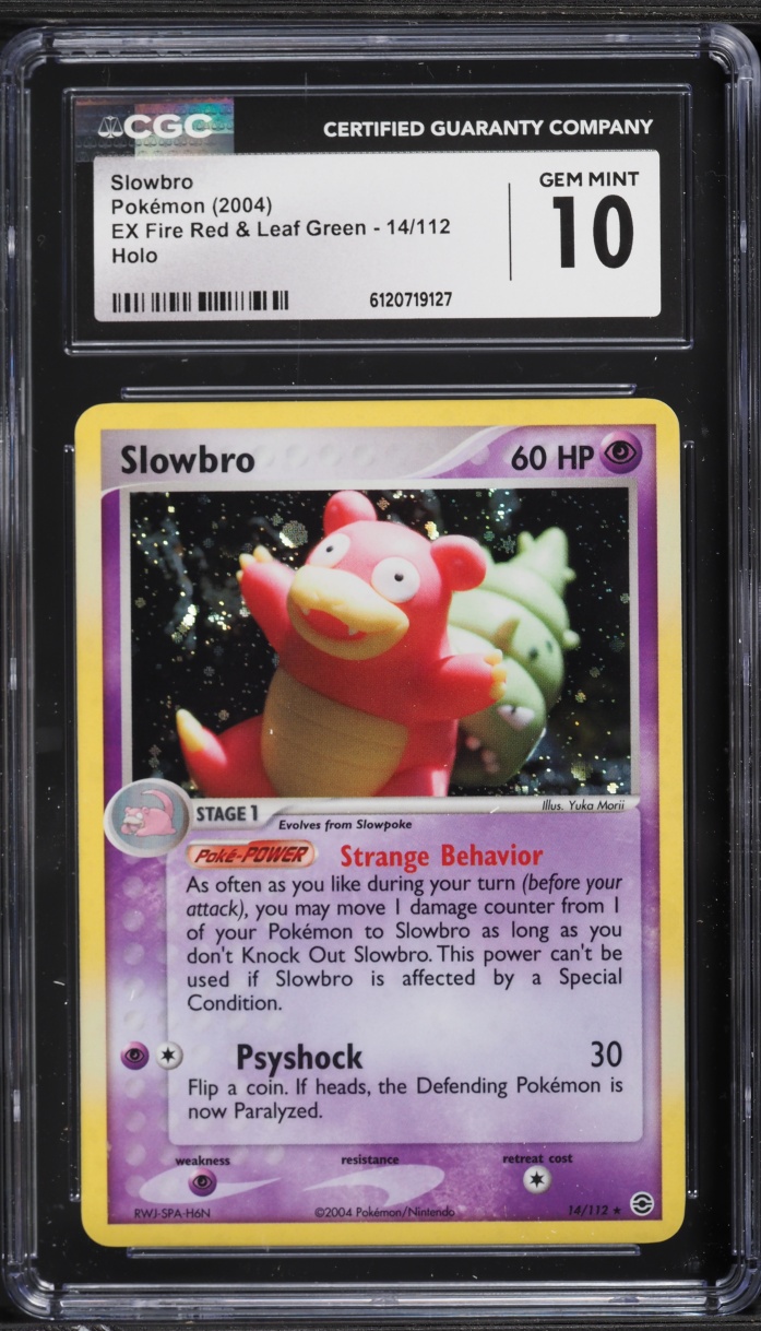 2004 Pokemon EX Fire Red & Leaf Green Holo Slowbro #14 CGC 10 GEM MINT