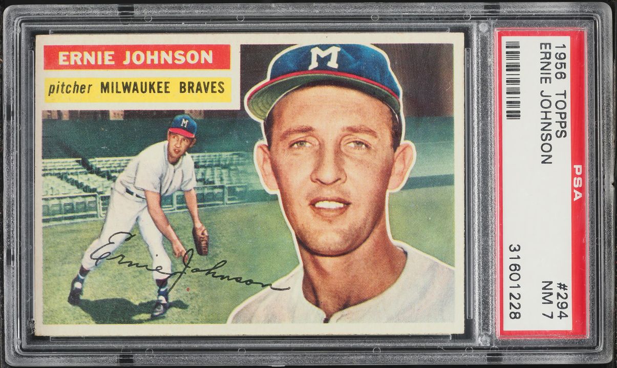 1956 Topps Ernie Johnson #294 PSA 7 NRMT