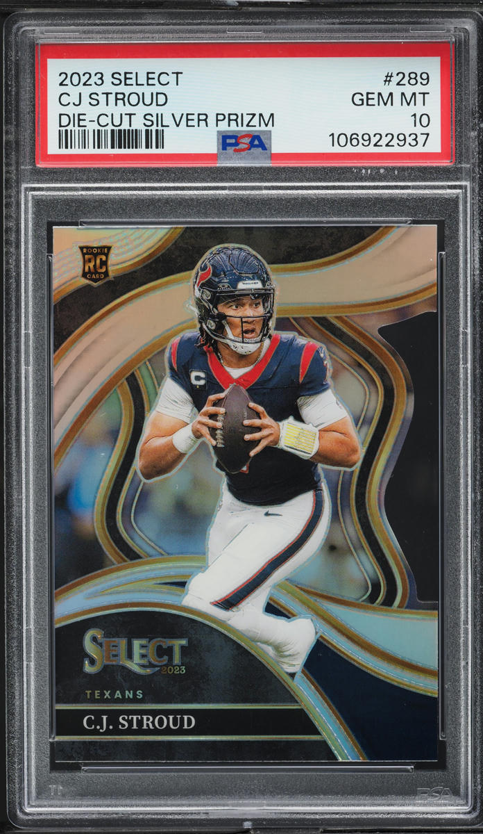 2023 Select Club Level Die Cut Silver Prizm C.J. Stroud ROOKIE #289 PSA 10 GEM