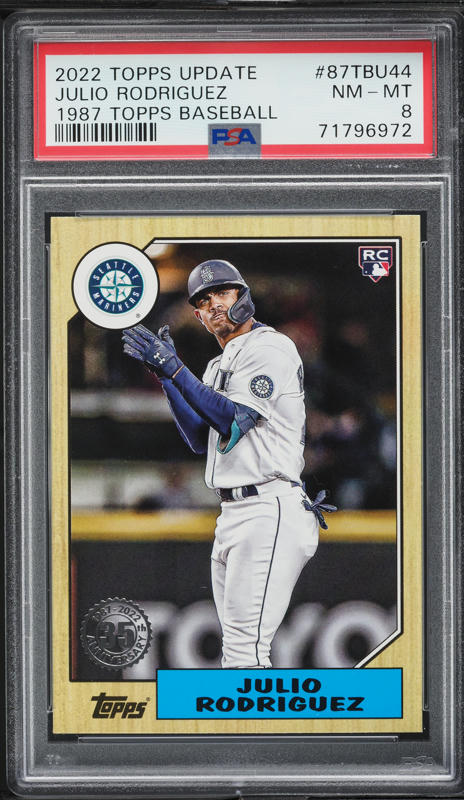 2022 Topps Update Gold Foil Julio Rodriguez ROOKIE #US44 PSA