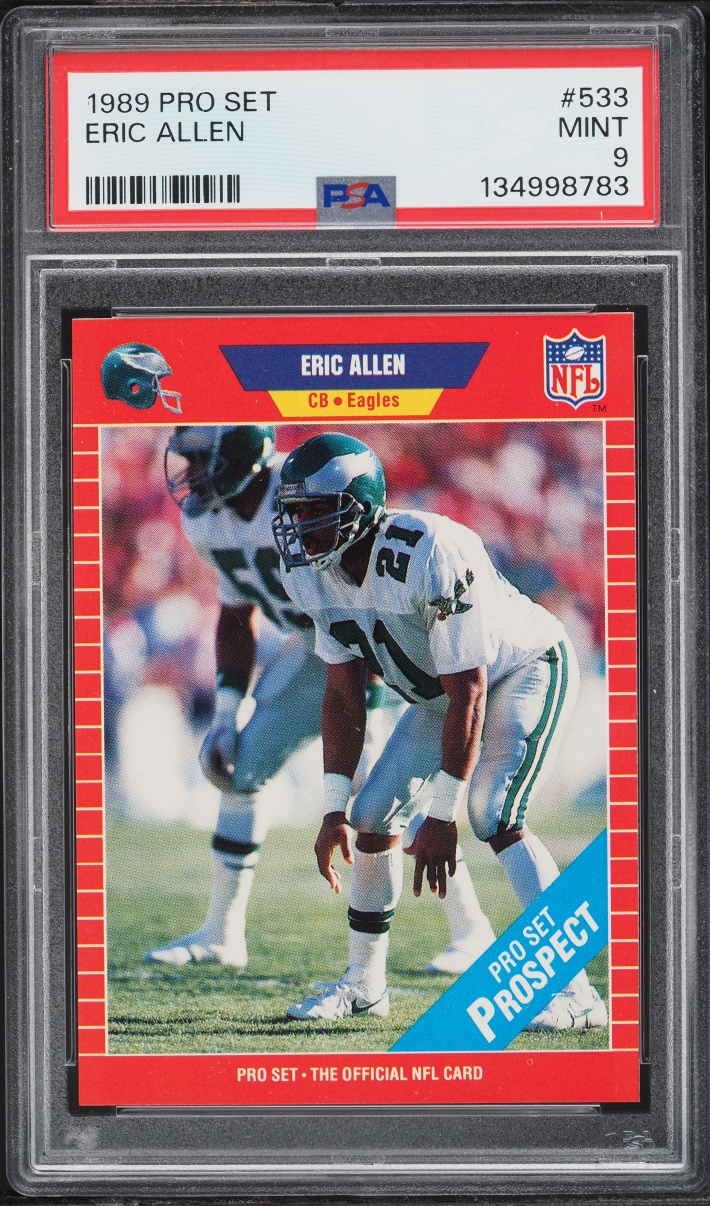 1989 Pro Set Football Eric Allen ROOKIE #533 PSA 9 MINT