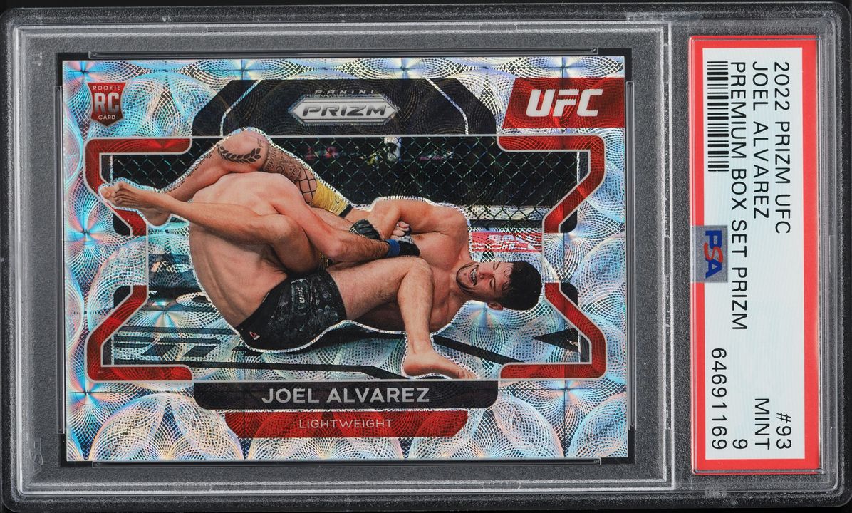 2022 Panini Prizm UFC Premium Box Set Joel Alvarez ROOKIE /99 #93 PSA 9 MINT
