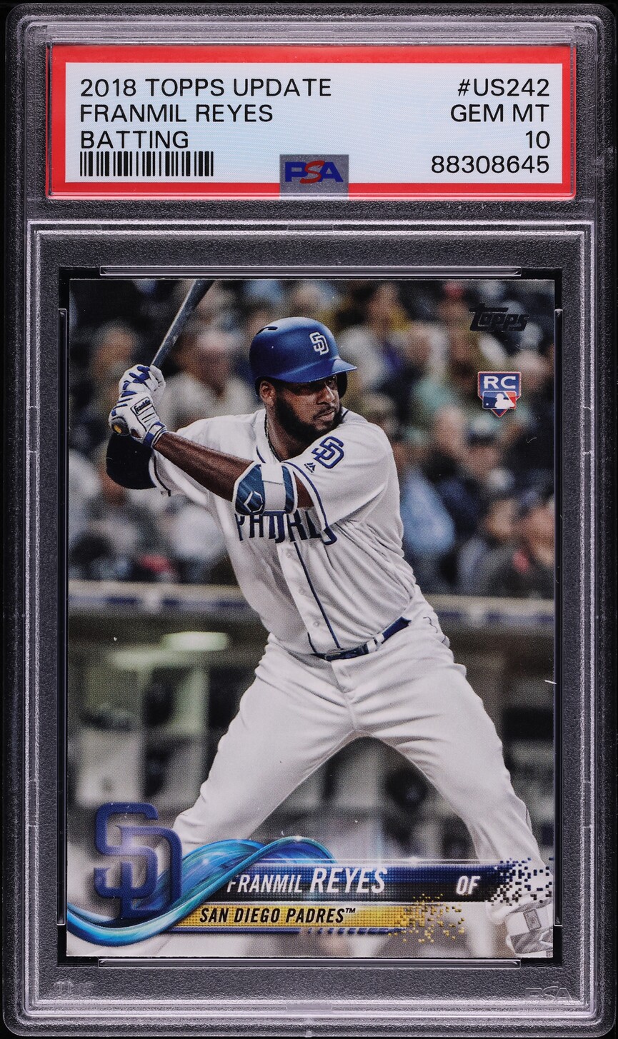 2018 Topps Update Batting Franmil Reyes ROOKIE #US242 PSA 10 GEM MINT