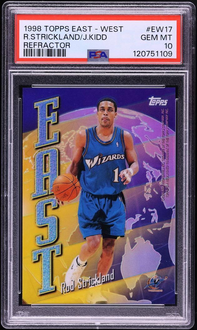 1998 Topps East West Refractor Rod Strickland Jason Kidd #EW17 PSA 10 GEM MINT
